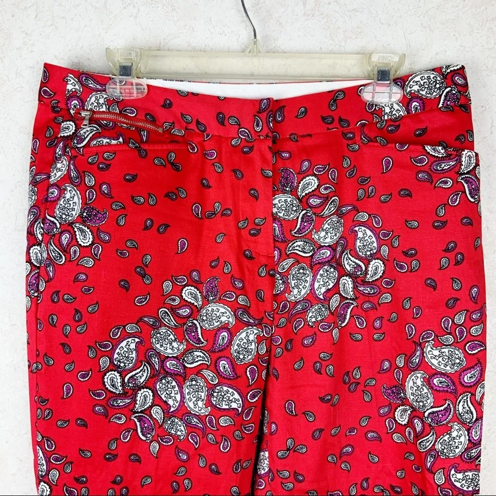 Jones New York stretch paisley ankle pants - Picture 4 of 9